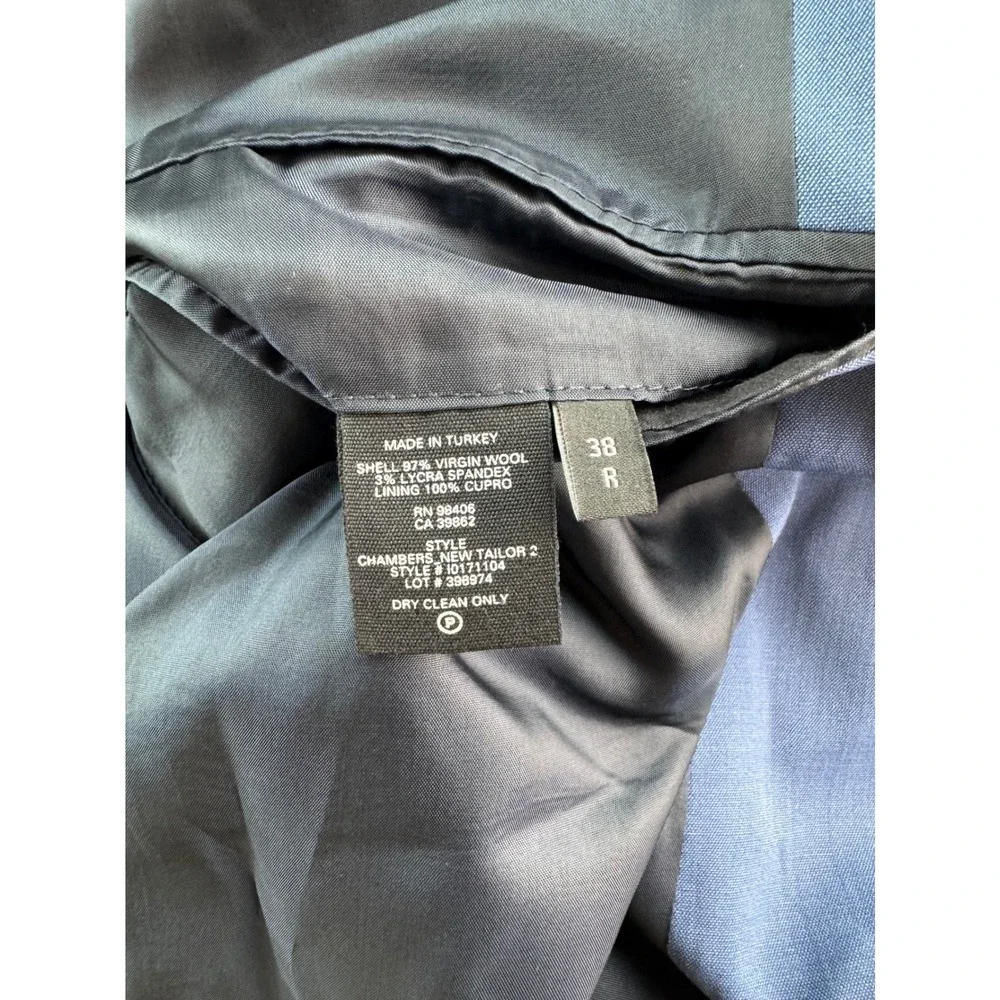 Theory Chambers New Tailor 2 Blue Wool Blend Suit Blazer Jacket Mens Size 38R - Picture 6 of 16